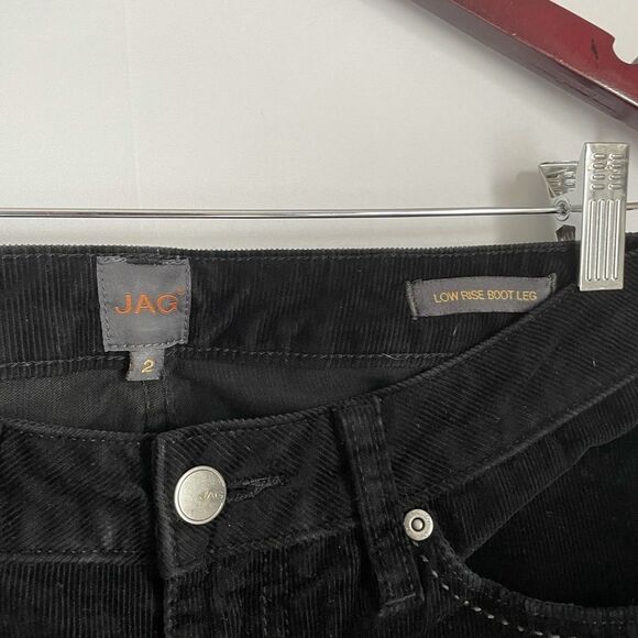 Jag Low Rise Boot Cut Corduroy Black Jeans Size 2 - Picture 4 of 5